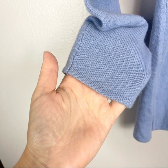 STS Sail to Sable V-Neck Sweater Cashmere and Wool Woman size XS Blue and Red - Picture 5 of 7